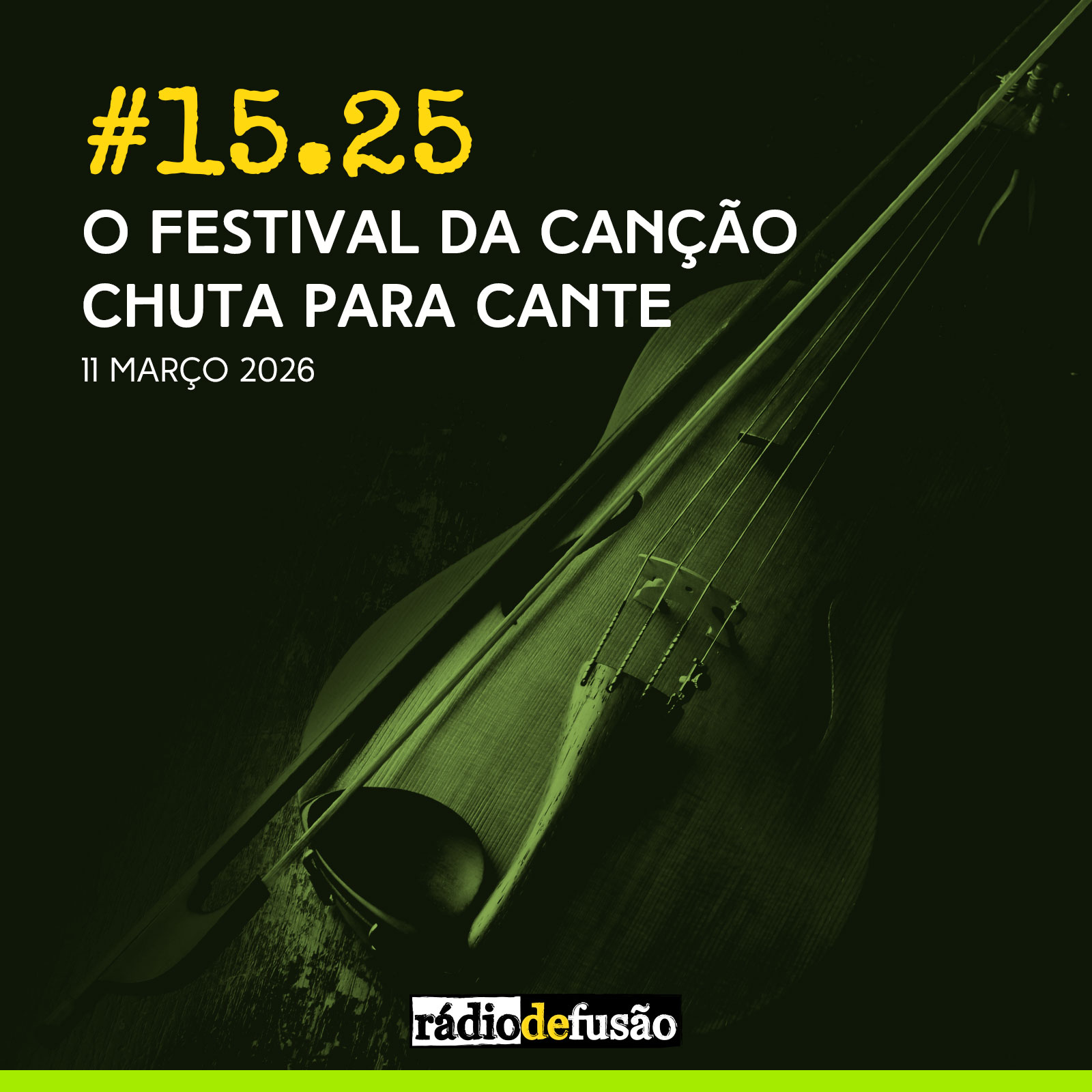 O Festival da Canção chuta para cante O Festival da Canção chuta para cante